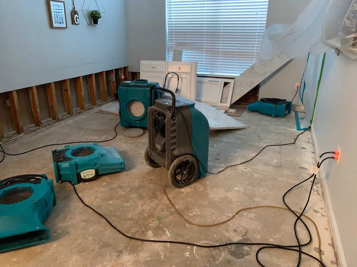 Dehumidifier in flood-cut room for Water Extraction & Removal in Reidsville